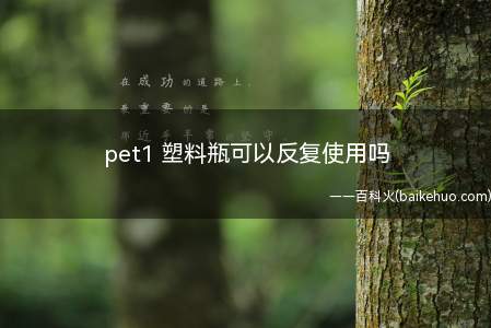 pet1 塑料瓶可以反复使用吗
