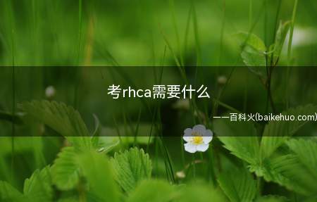 考rhca需要什么(报考rhca认证需要有哪些证书?)