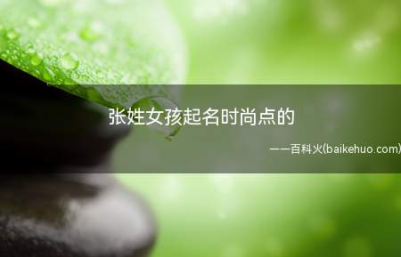 张姓女孩起名时尚点的(张姓女孩时尚点的名字大全)