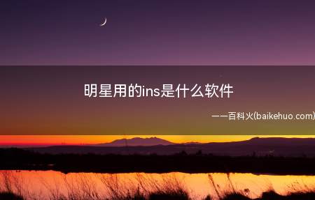 明星用的ins是什么软件