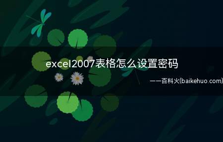 excel2007表格怎么设置密码（ASUS S340MC系统）