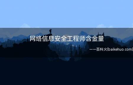 网络信息安全工程师含金量(网络信息安全工程师含金量如何?)