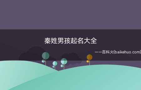 秦姓男孩起名大全