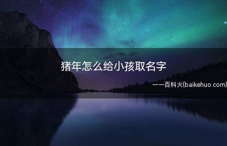 猪年怎么给小孩取名字(猪年怎么给小孩取名字?)