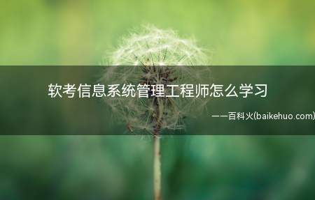 软考信息系统管理工程师怎么学习(软考信息系统管理工程师怎么学习?)