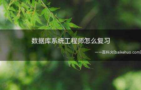 数据库系统工程师怎么复习(数据库系统工程师怎么复习?)