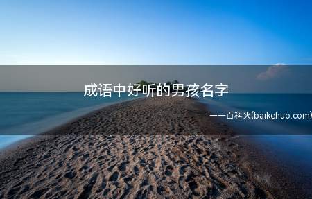 成语中好听的男孩名字(成语中好听的男孩名字有哪些)