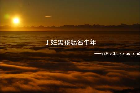 于姓男孩起名牛年(适合牛年且是于姓男孩起的名字)