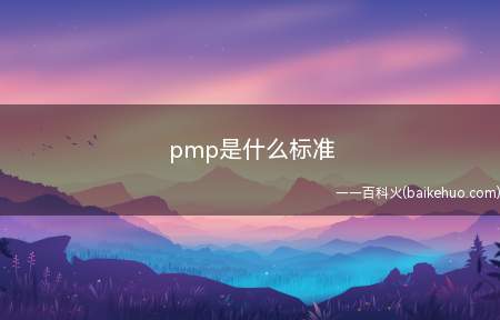 pmp是什么标准(拓展:pmp证书有什么作用)
