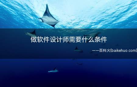 做软件设计师需要什么条件
