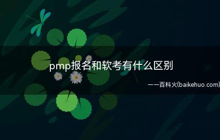 pmp报名和软考有什么区别