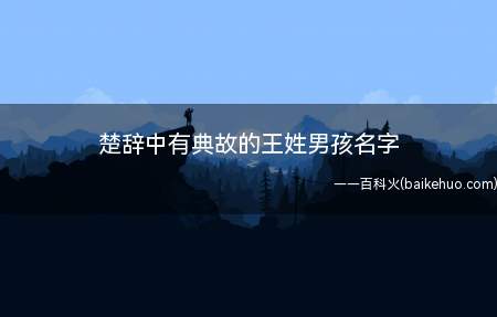 楚辞中有典故的王姓男孩名字(楚辞中有典故的王姓男孩名字推荐)