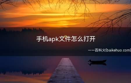 手机apk文件怎么打开