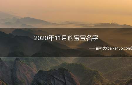 2020年11月的宝宝名字(2022年11月的宝宝可以取什么名字)