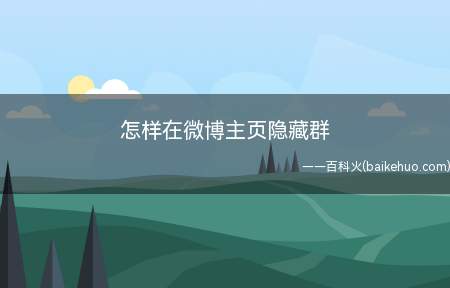 怎样在微博主页隐藏群(微博接收粉丝群消息总结)