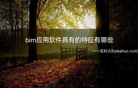 bim应用软件具有的特征有哪些