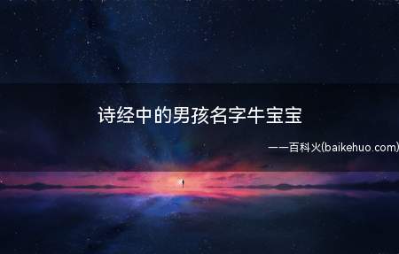 诗经中的男孩名字牛宝宝(诗经中的男孩名字 牛宝宝名字大全)