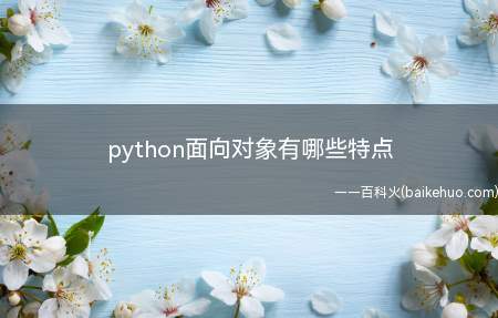 python面向对象有哪些特点