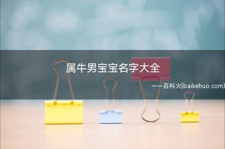 属牛男宝宝名字大全(牛年男宝宝如何起名一起看看吧!)