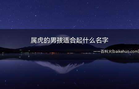 属虎的男孩适合起什么名字(属虎的男孩适合起的名字有哪些)