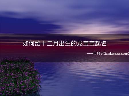 如何给十二月出生的龙宝宝起名