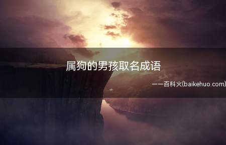 属狗的男孩取名成语(如何为男孩取名 成语中好听的男孩名字)