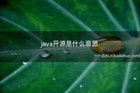 java开源是什么意思