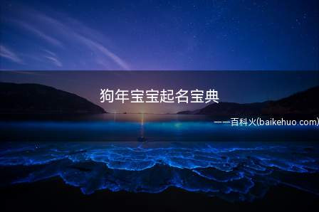 狗年宝宝起名宝典(狗年宝宝起名宝典有什么)