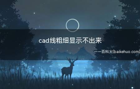 cad线粗细显示不出来（cad线粗细显示不出来怎么办）