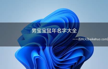 男宝宝鼠年名字大全(鼠年男宝宝起名常用字大全)