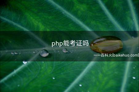 php能考证吗（php能考证吗让我们一起了解一下吧）