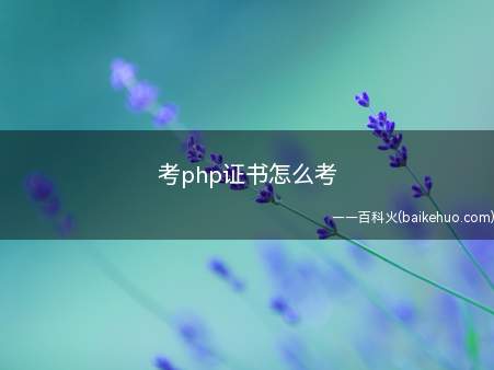 考php证书怎么考（怎么考取php的证）