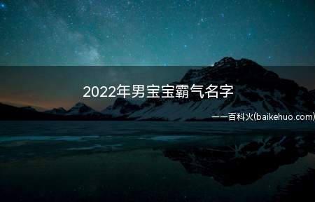 2022年男宝宝霸气名字(2022年男宝宝霸气名字有哪些)