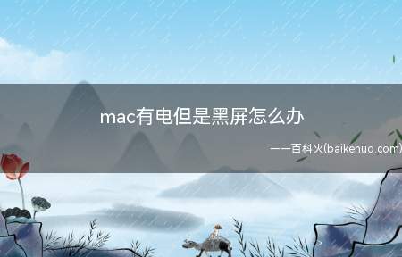 mac有电但是黑屏怎么办