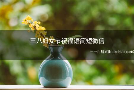 三八妇女节祝福语简短微信(2019三八妇女节快乐!)