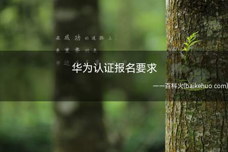 华为认证报名要求(华为认证报名要求有什么)