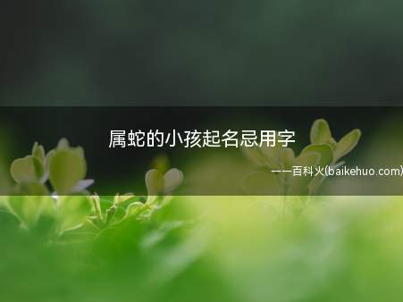 属蛇的小孩起名忌用字(属蛇的小孩起名忌用字有哪些)