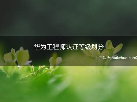 华为工程师认证等级划分(华为工程师认证等级划分为什么)