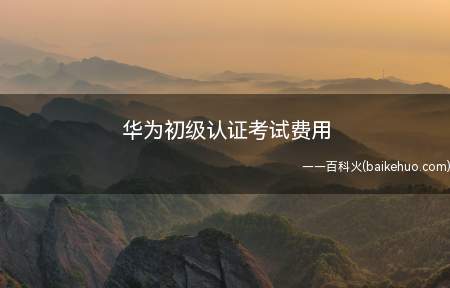 华为初级认证考试费用(华为初级认证考试费用是多少)