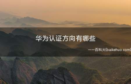 华为认证方向有哪些(华为认证方向有哪些我们一起来了解一下吧)