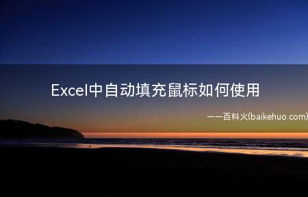 Excel中自动填充鼠标如何使用（Excel中自动填充鼠标的使用方法）