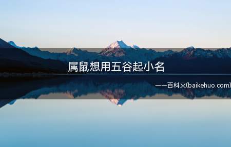 属鼠想用五谷起小名(属鼠的用五谷取小名推荐)