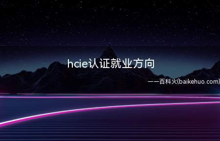 hcie认证就业方向(hcie认证就业方向有哪些)