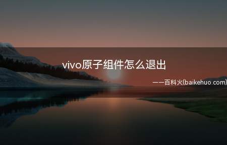 vivo原子组件怎么退出