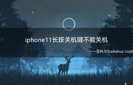 iphone11长按关机键不能关机