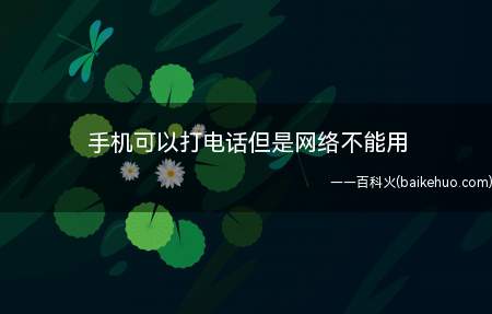 手机可以打电话但是网络不能用(手机可以打电话但是网络不能用,这是怎么回事)