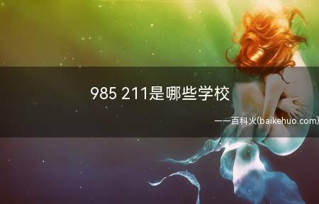 985 211是哪些学校(985,211是哪些学校)