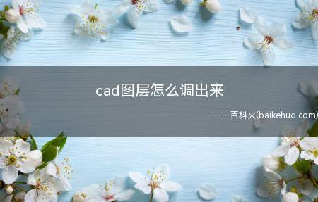 cad图层怎么调出来