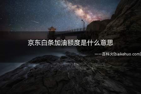 京东白条加油额度是什么意思