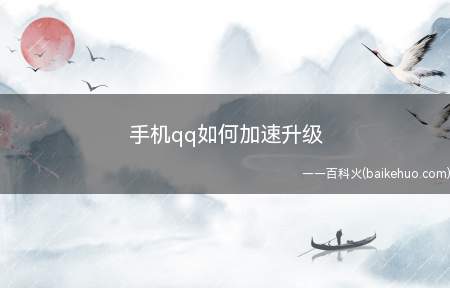 手机qq如何加速升级(手机qq加速升级的方法)